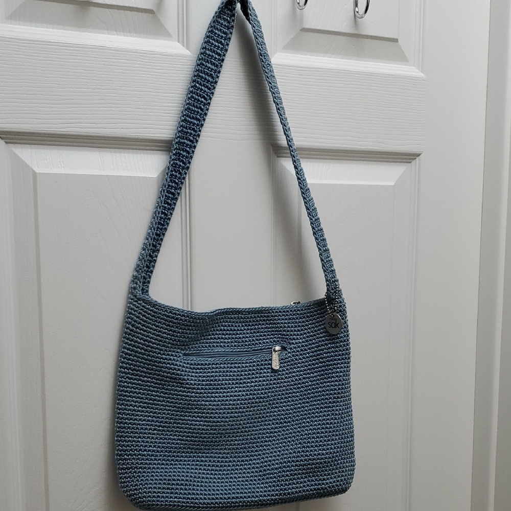 The Sak Textured Blue Shoulder Bag
